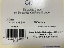 Ecruwhite Kid Finish Cards-PC3336-4 1/4 x 6 3/8