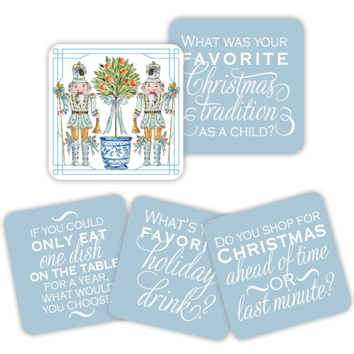 (36) Christmas Citrus Nutcrackers Conversation Coasters