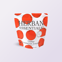 Orange Towelettes - 7 Individual Essential Oil Wipes