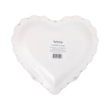 Bow Pattern Scalloped Heart Shapped Plate