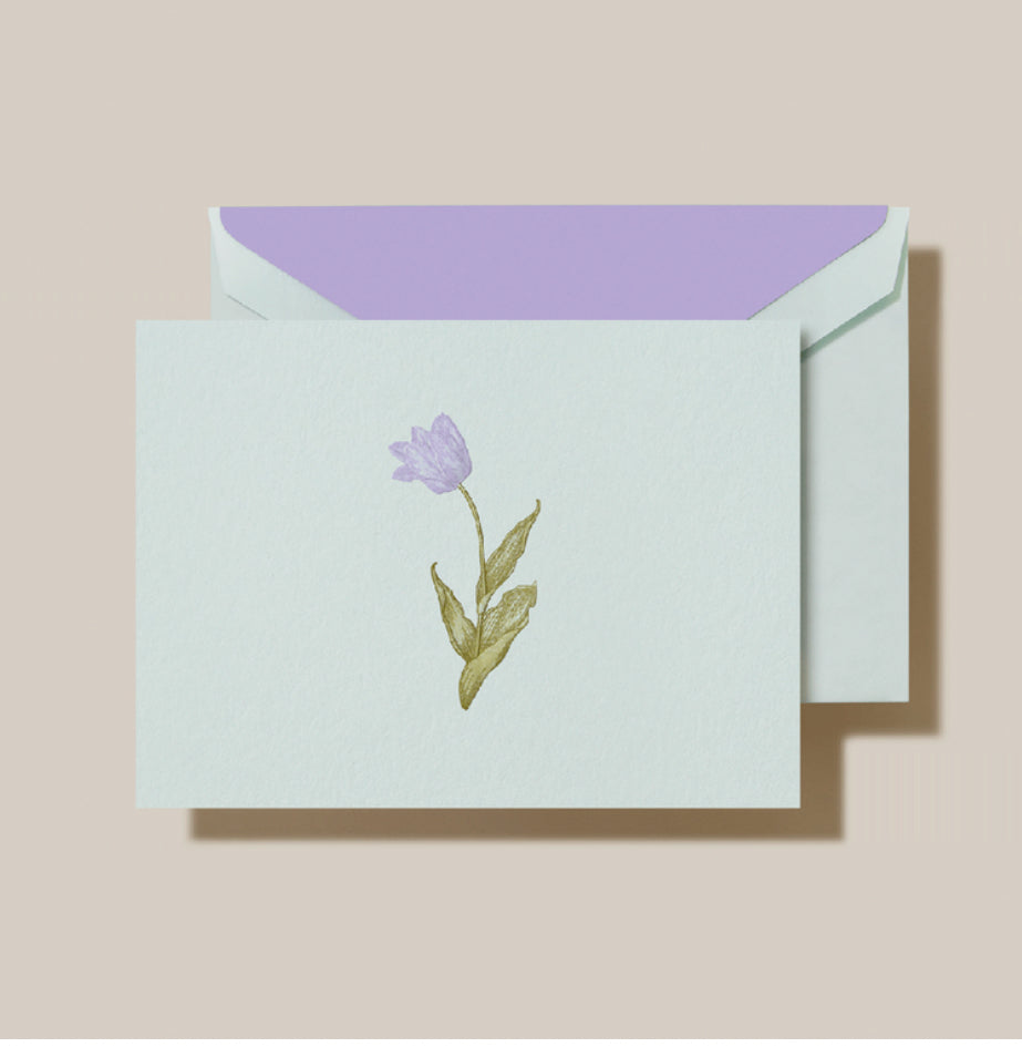 10 Engraved Tulip Note-CF12014
