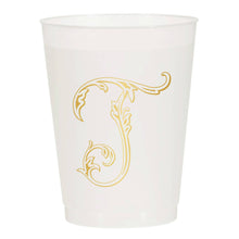 Initial Monogrammed Frosted Cups