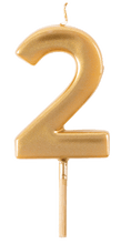 Birthday Candle Number-Gold