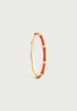 Bamboo Enameled Hinged Bangle