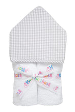Seersucker Gingham Everykid Hooded Towel