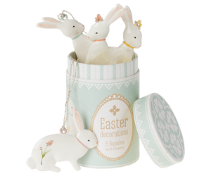 Easter Bunny Ornaments, 5 pcs.