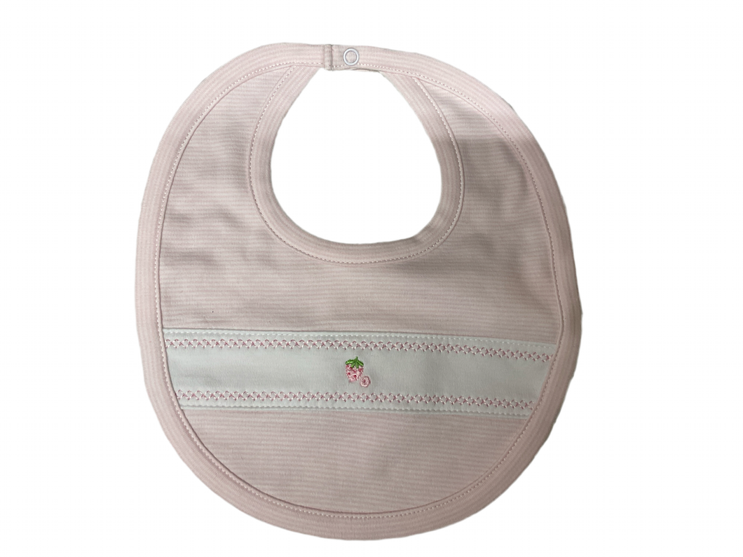 Kissy Kissy Strawberry Bib Lt Pink