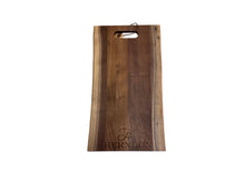 Personalized Live Edge Walnut Single Handle Charcuterie Board - 24" x 12"