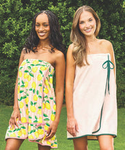 Spa Wrap - Light Pink + Green  Bow