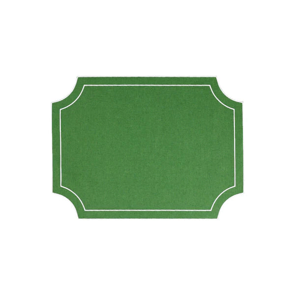 Tessuti Rectangular Placemats with White Stitching - Set of 4
