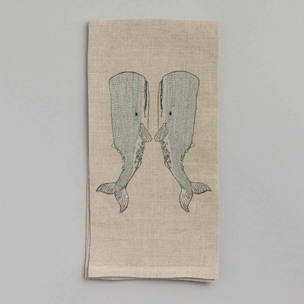 Whale Love Tea Towel