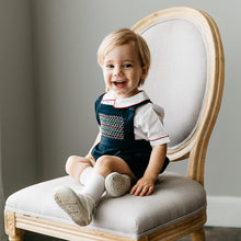 Multi-Colored Smocked Bib Overall