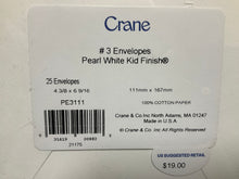 Pearl White Kid Finish #3 Envelopes-PE3111