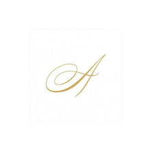 Caspari Initial White Pearl Cocktail Napkins Collection