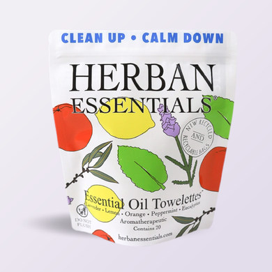 Assorted Towelettes - 20 Individual Essential Oil Wipes