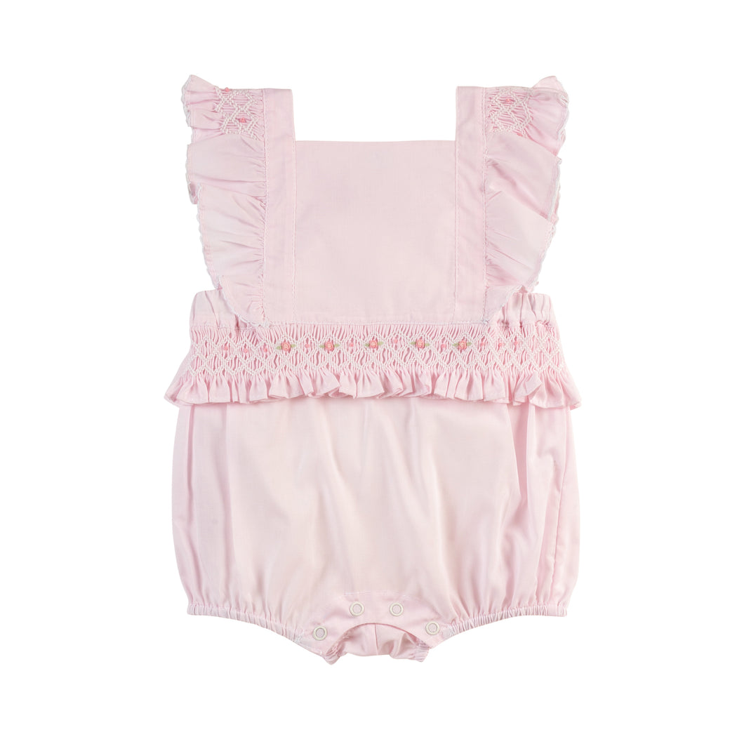 Girls Smocked Ruffle Romper