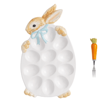 Bunny Deviled Egg Platter Set