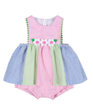 Seersucker Romper w/Flowers