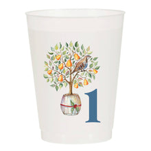 12 Days of Christmas Frosted Cups / 12 Cups - Christmas