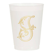 Initial Monogrammed Frosted Cups