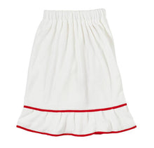 Spa Wrap - White with Red Trim