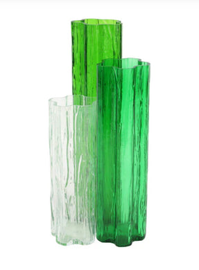Flora Glass Green Vase