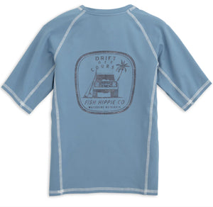 Fish Hippie youth wave hugger rash guard