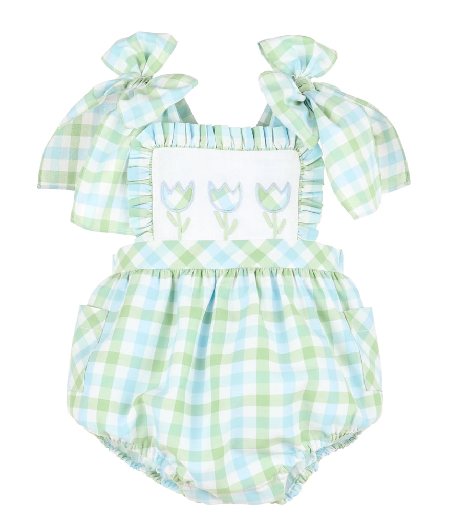 Sophie & Lucas Pastel Plaid Sunsuit