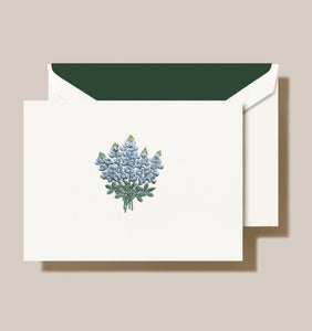 Engraved Bluebonnets Note Pearl White Kid Finish CF12402