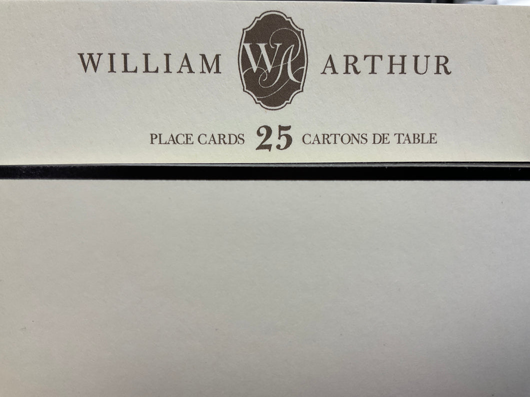 25 William Arthur Black Foil Place Cards-B30269