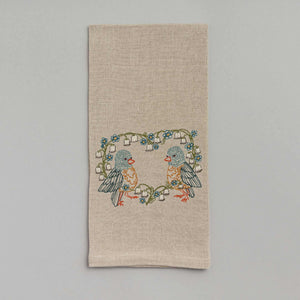 Lily Love Birds Tea Towel