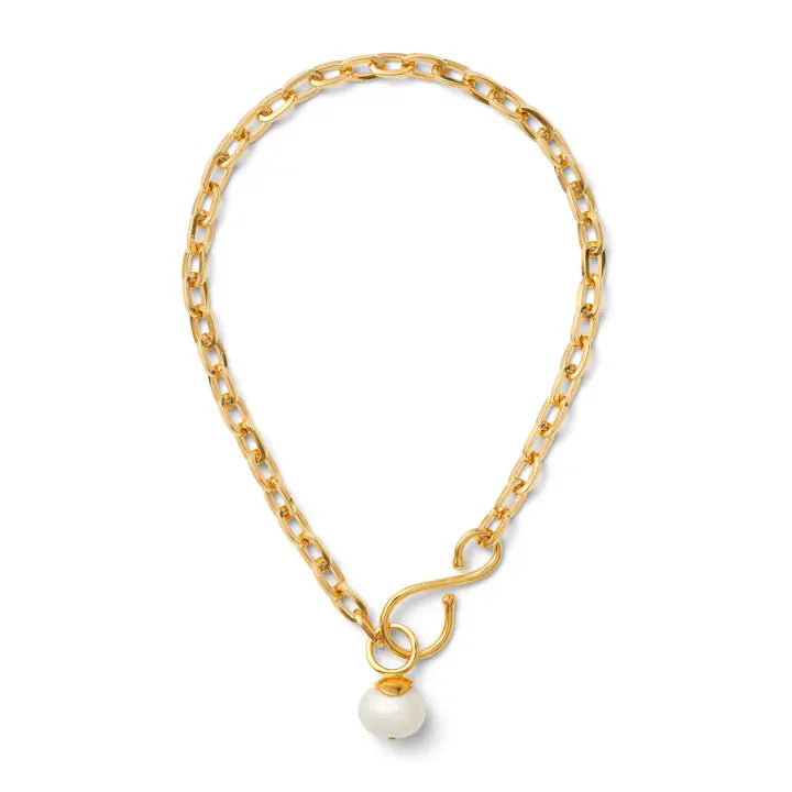 Big + Bold Gold Pearl Pendant