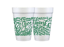 Foam Cups - Give Thanks (3 colors) (Thanksgiving)