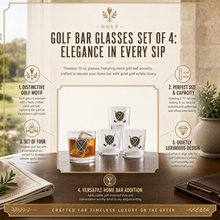 Golf Bar Glasses Set of 4