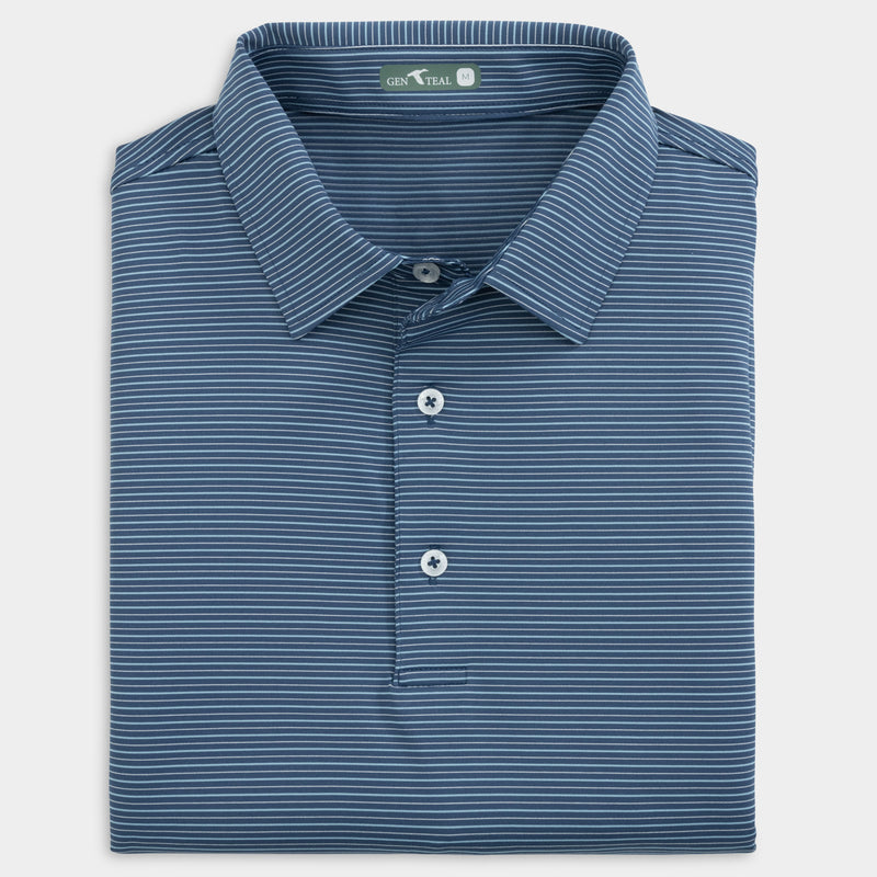 Heathered Pinstripe Performance Polo Collection