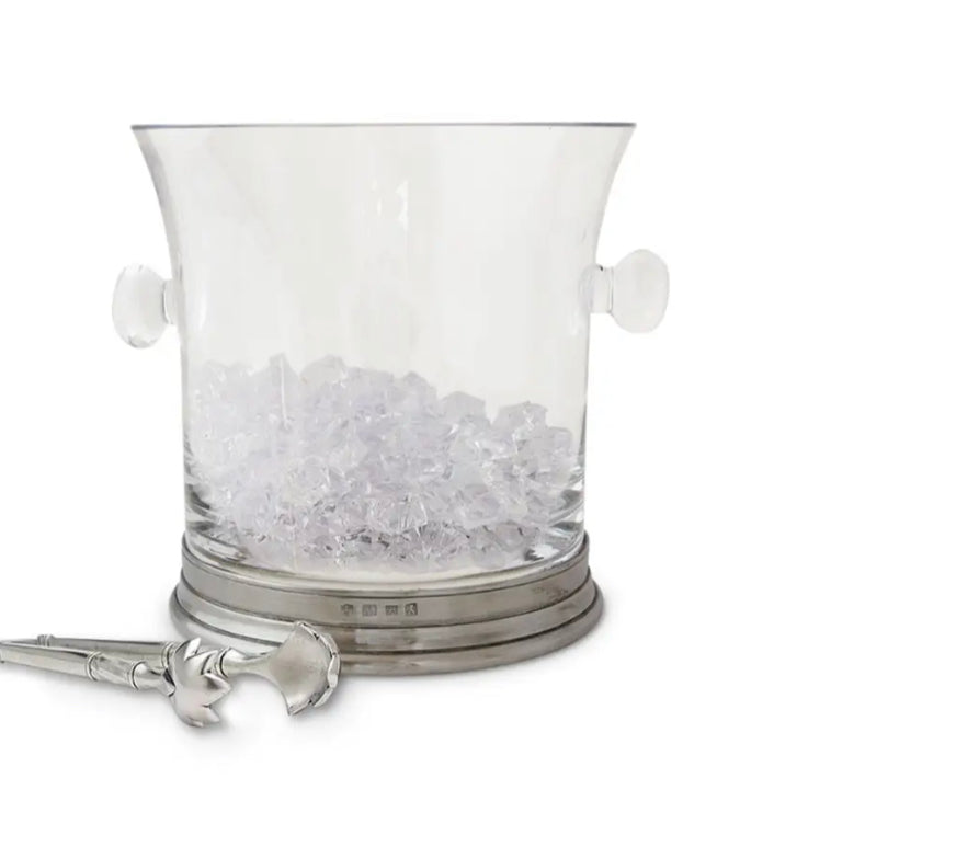 Crystal Ice Bucket w/tongs-1385.5