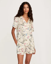 Women's Silk Short Sleeve Short Set in Regatta Royale