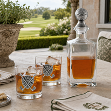 Golf Decanter Set with Pair Glasses