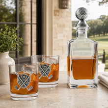 Golf Decanter Set with Pair Glasses