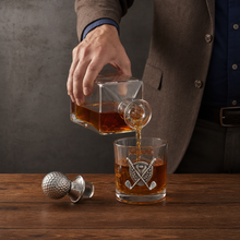 Golf Decanter Set with Pair Glasses