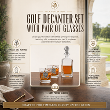 Golf Decanter Set with Pair Glasses