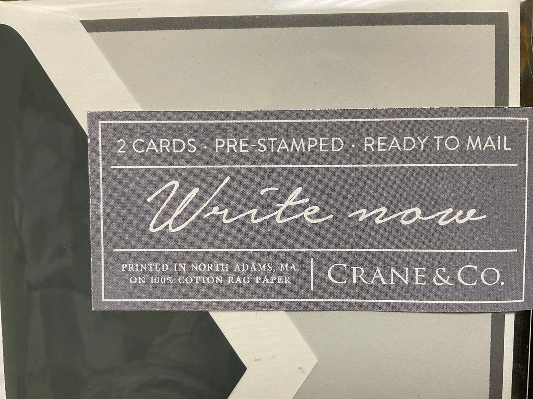 Write Now Ready to Mail Pre-stamped Cards 2p1001 : Grey/Copper