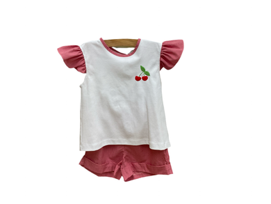 Angel Short Set Cherry-w-gse304a3 : 4t