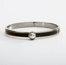 Skinny Cabochon Pearl Bangle