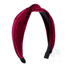 VELVET WRAP HEADBAND W/KNOT
