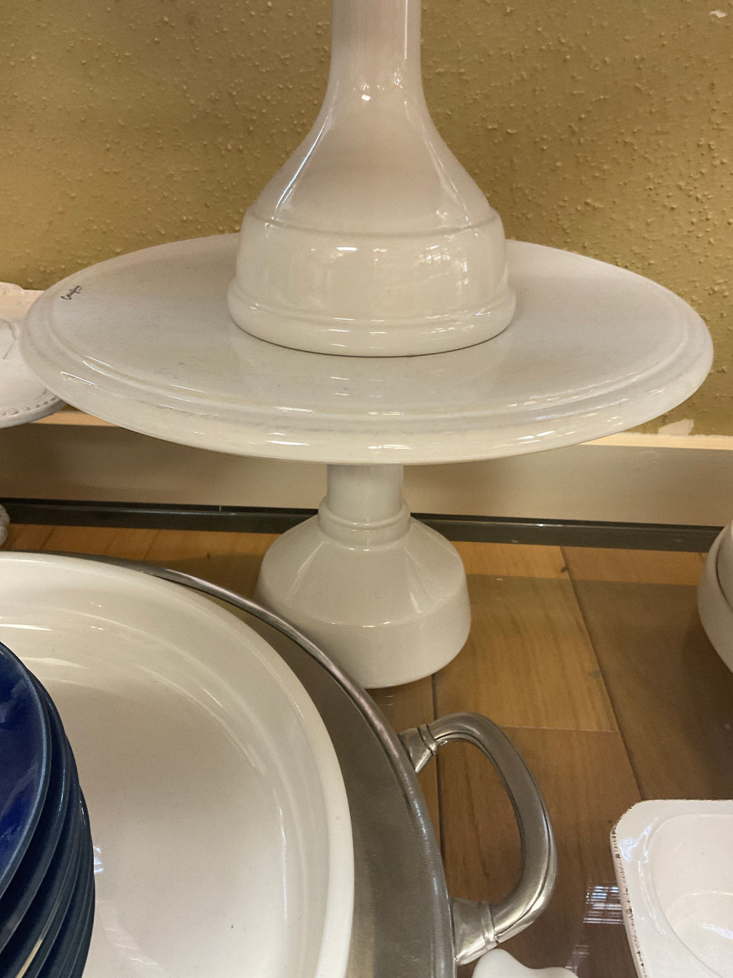 Footed Plate Cake Stand-VAP332-whi : 13
