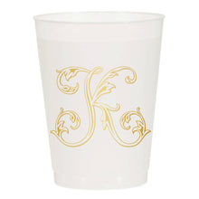 Initial Monogrammed Frosted Cups