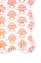 Scalloped Square Table Topper | Lotus Flower