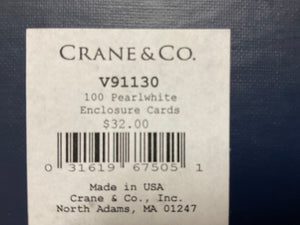 100 Pearlwhite enclosure cards-V91130