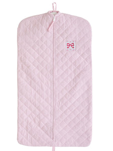 Quilted Garmnet Bag-Pink Bow